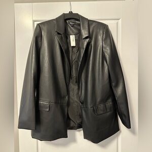 Reitmans Faux Leather Blazer